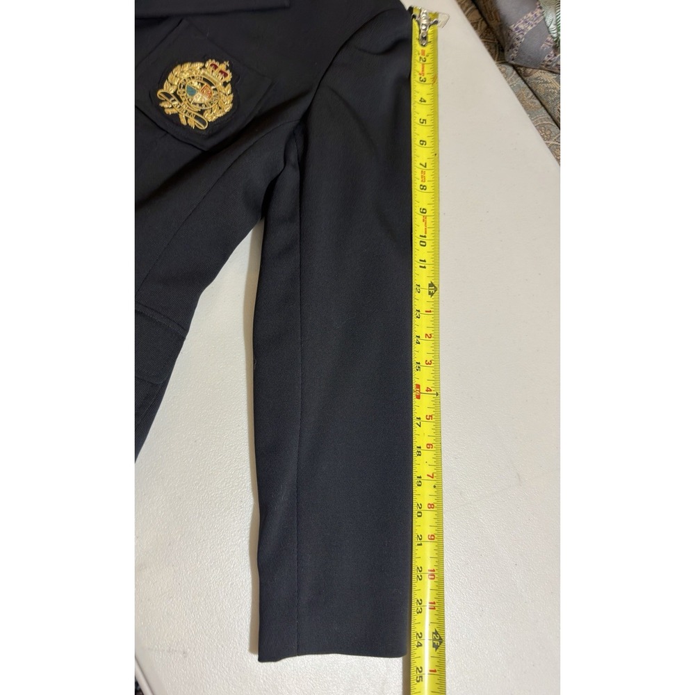 Vintage Lauren Ralph Lauren Black Crest Blazer Sports Coat Women's Size 10 - Picture 10 of 12